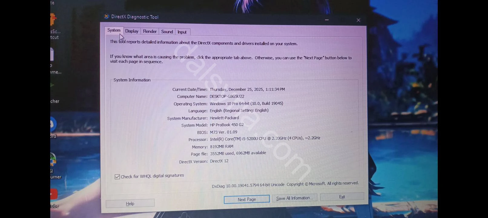 للبيع لابتوب hp