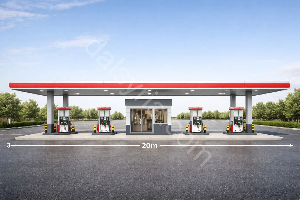 للبيع محطة وقود 1165م في دير عطية