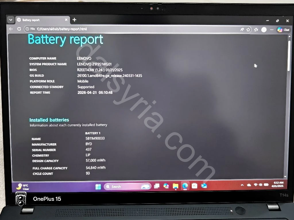 للبيع لابتوب Thinkpad T14s Gen 4 AMD Ryzen 7 pro 7840U/Radeon 780m