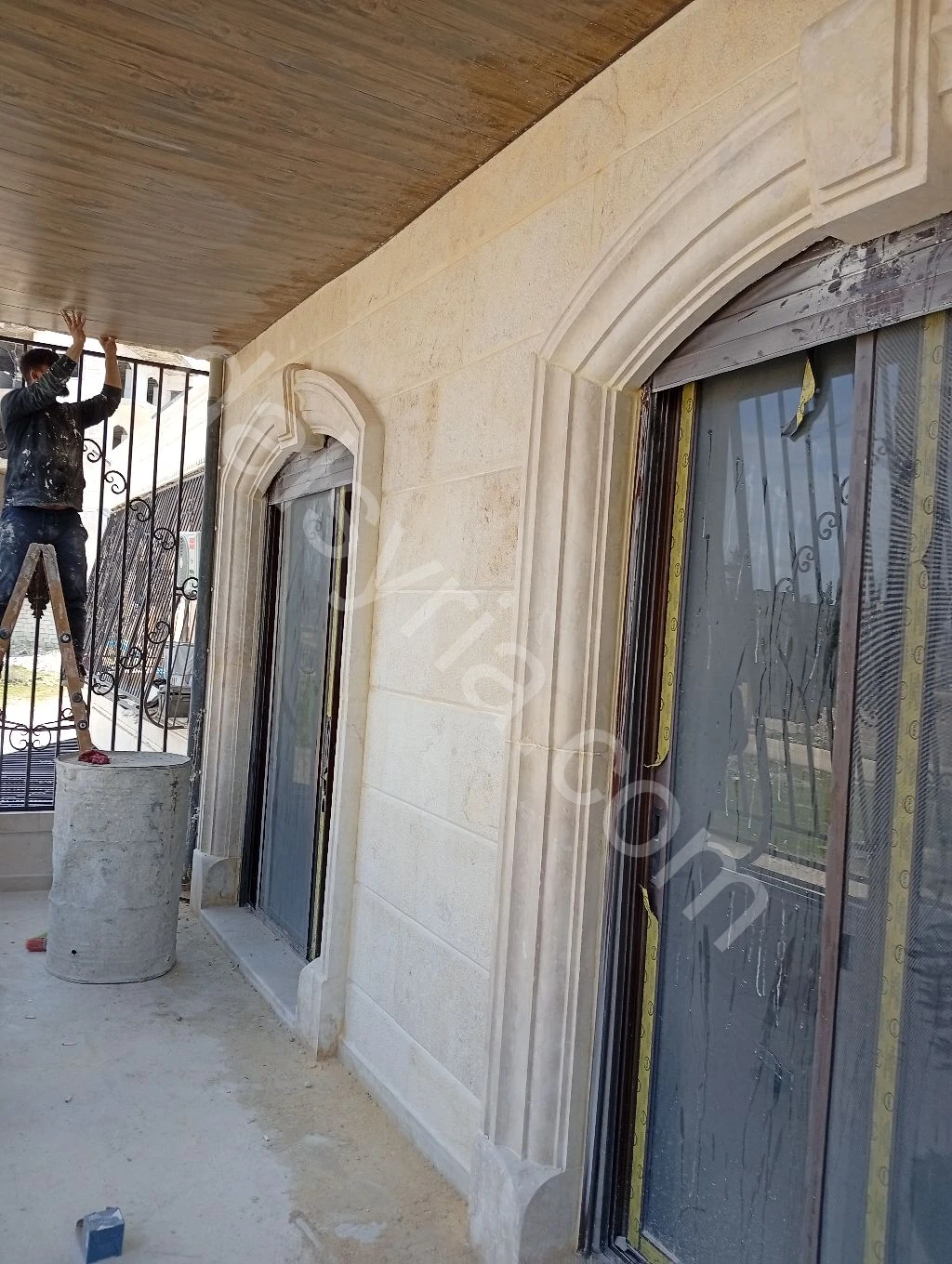 نحت وتركيب الحجر الخارجي ترميم مزارع تصميم فلل مداخل حجر