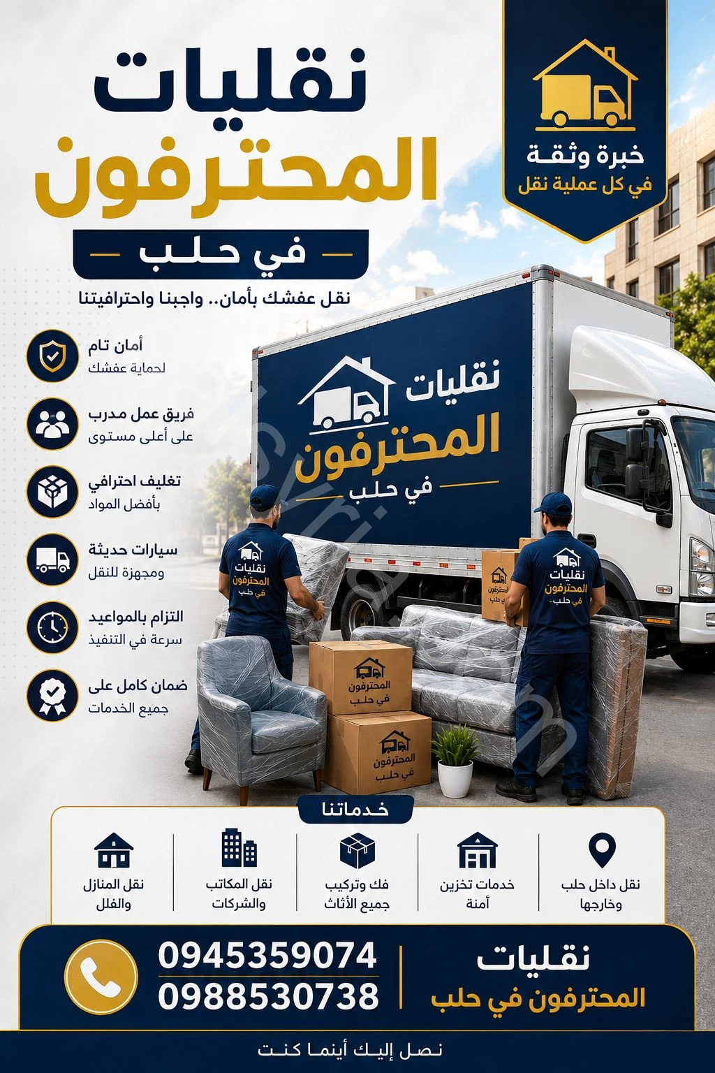 نقل عفش حلب | نقل أثاث حلب 🏠0945359074نقليات المحترفون لخدمة نقل العفش والأثاث